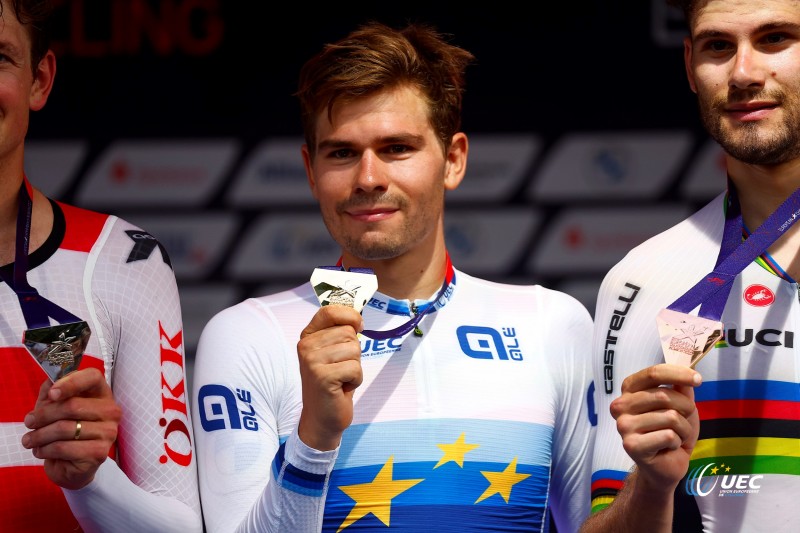 European Championships Munich 2022 - 2022 UEC Road Elite European Championships - Men's ITT - 17/08/2022 - Stefan Bissegger (SUI) - photo Luca Bettini/UEC/SprintCyclingAgency?2022